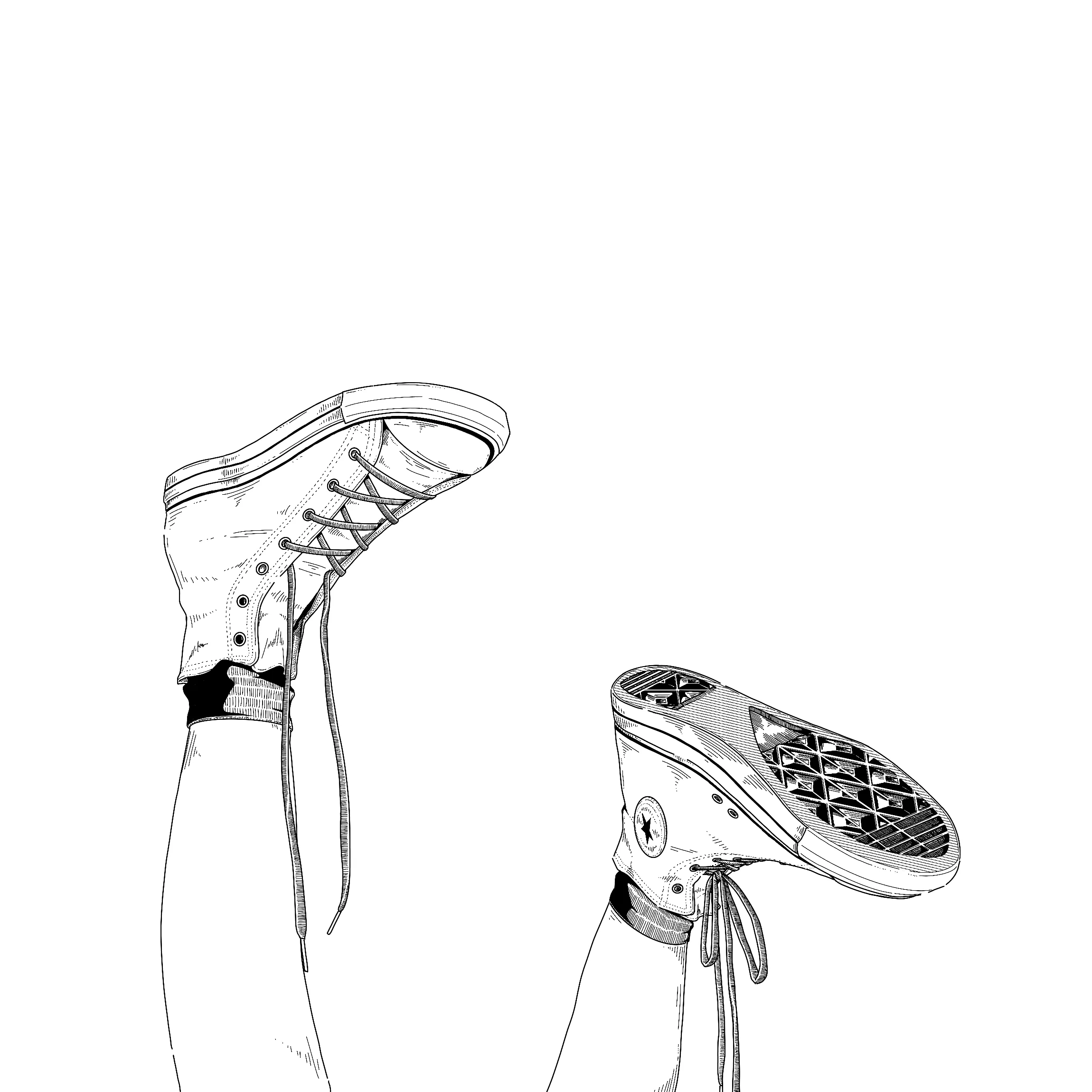 おまけ③ converse 線画Ver. ファンアート スニーカー 靴 足