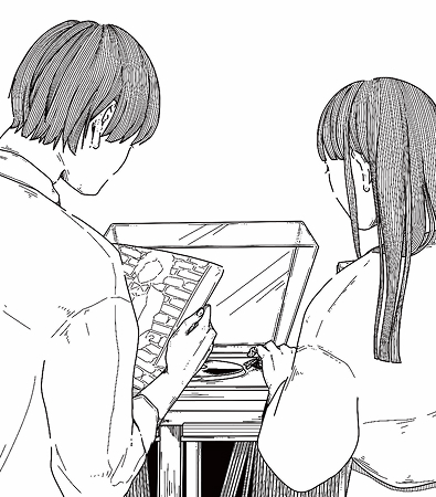 オーダー① 婚姻届イラストの線画