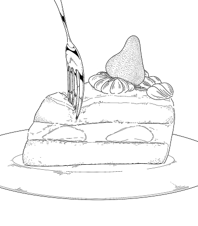 メリークリスマスの線画